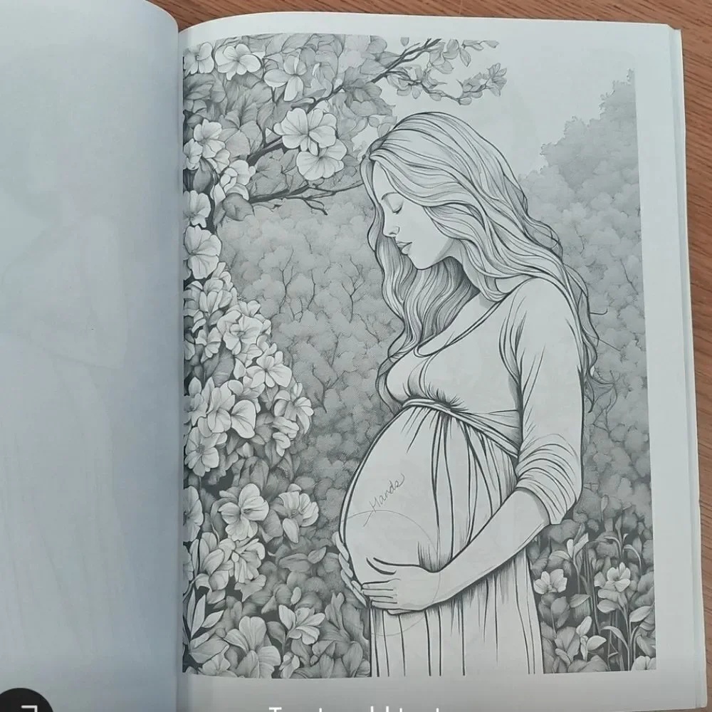 Positive Pregnancy Coloring Book - Picture 6 of 7